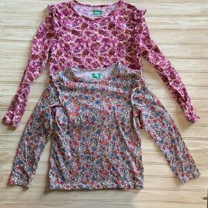 Garanimals Floral Long Sleeve Tees 2 Tees- Pink, Purple, Blue colors
